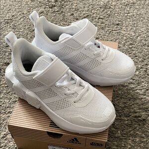 Adidas Kids All-White Sneakers